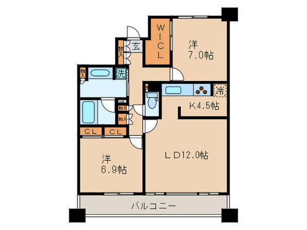 プライムメゾン矢田南の物件間取画像